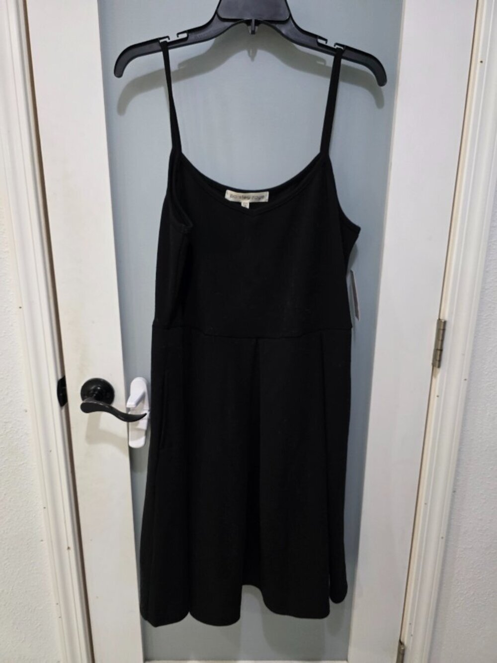 Paisley Raye Black Sleeveless‎ Fit & Flare Dress 0X | Plus Size LBD | NWT